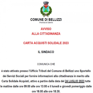 CARTA ACQUISTI SOLIDALE 2023