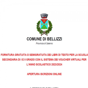 FORNITURA GRATUITA O SEMIGRATUITA DEI LIBRI DI TESTO PER LA SCUOLA SECONDARIA DI I E II GRADO CON IL SISTEMA DEI VOUCHER VIRTUALI PER L’ANNO SCOLASTICO 2023/2024