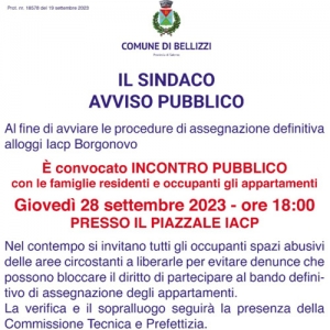 Incontro Alloggi Iacp Borgonovo 