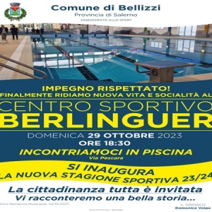 APERTURA  PISCINA CENTRO SPORTIVO BERLINGUER